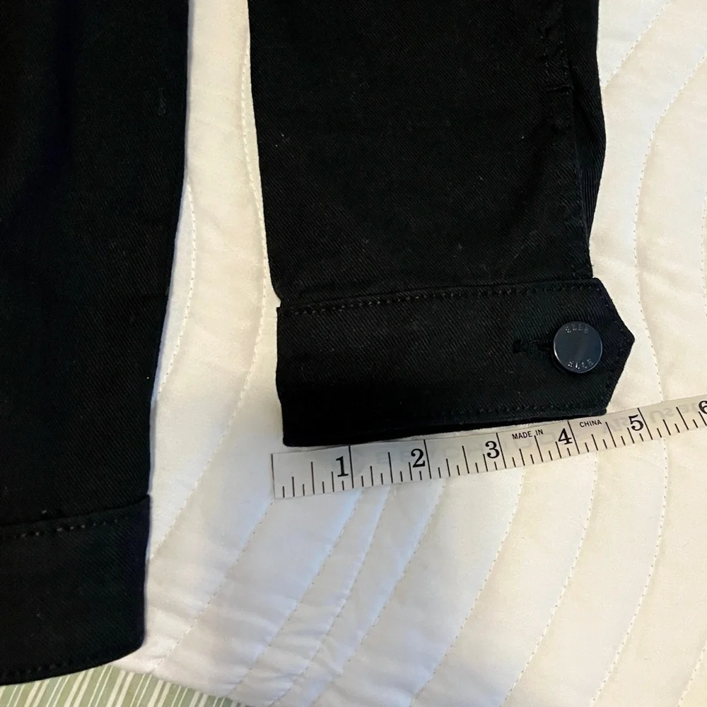 Elle Black Women's Denim Jacket, Small - Picture 7 of 10